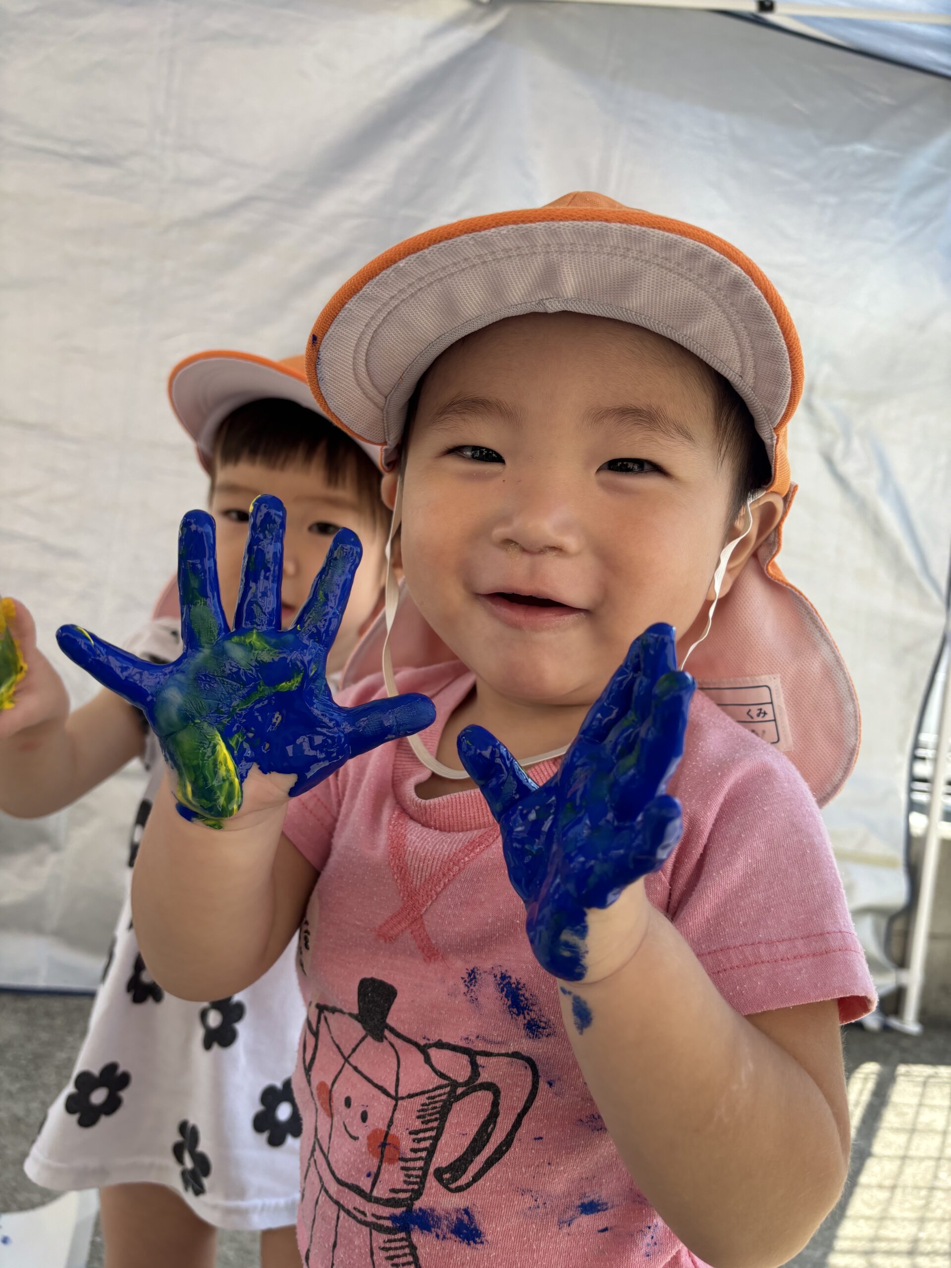 2024/09/05 うさぎ組 ボディペインティング - わかば保育園